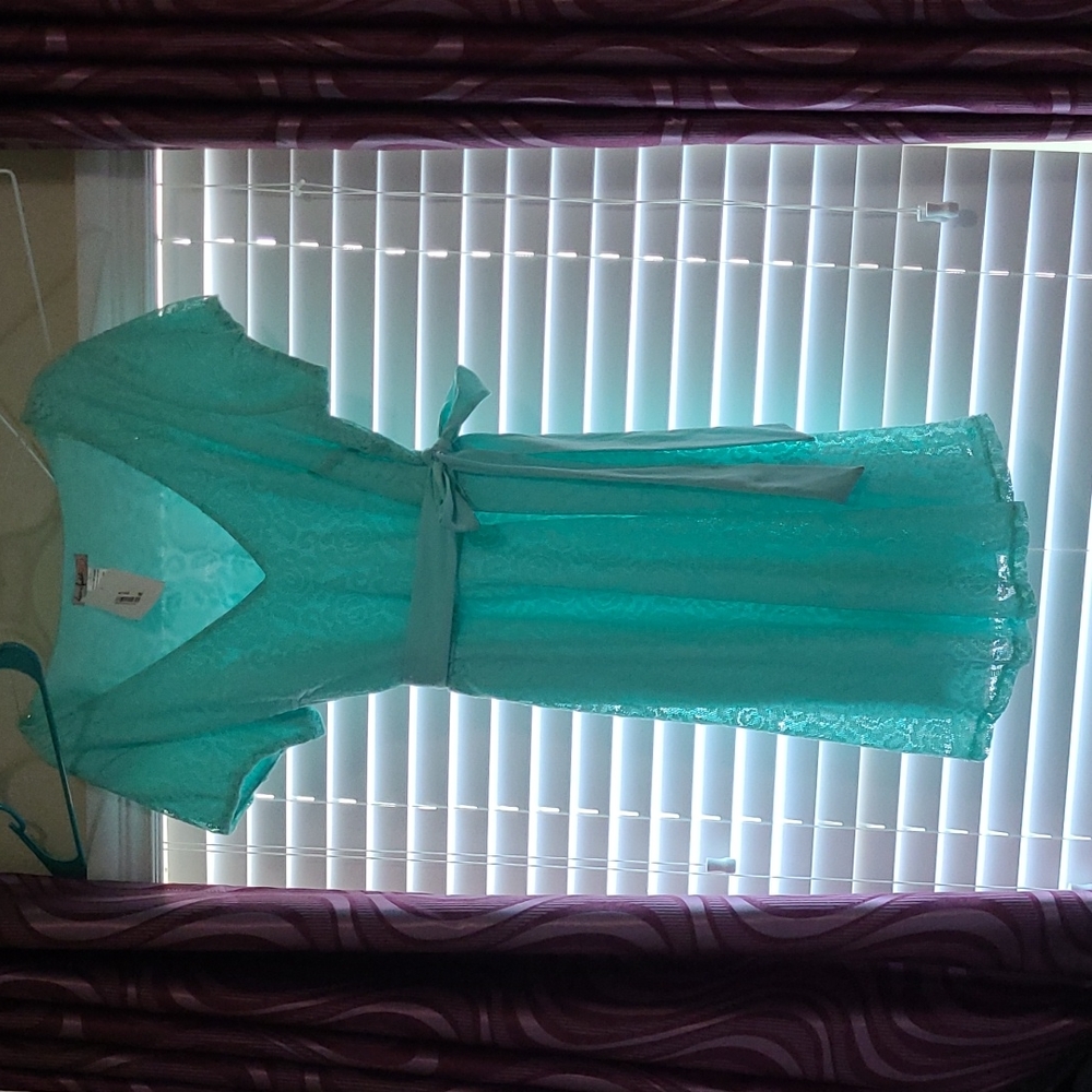 Mint green dress
